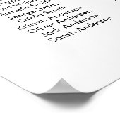 Poster Plan de table de bienvenue pour 40 tables (Coin)