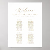 Poster Plan de table de bienvenue pour 4 tables (Devant)