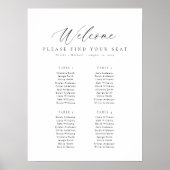 Poster Plan de table de bienvenue pour 4 tables (Devant)