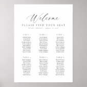 Poster Plan de table de bienvenue pour 6 tables (Devant)