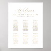 Poster Plan de table de bienvenue pour 6 tables (Devant)