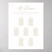 Poster Plan de table de bienvenue pour 7 tables (Devant)