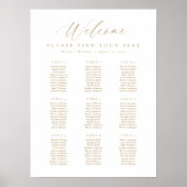 Poster Plan de table de bienvenue pour 9 tables (Devant)