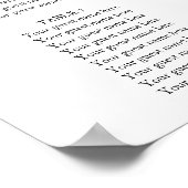 Poster Plan de table de cérémonie de mariage panneau Fleu (Coin)