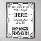 Poster plan de table de danse mariage ou panneau de fête (Devant)