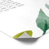 Poster Plan de table de Jardin de Campagne Verdure (Coin)