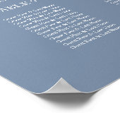 Poster Plan de table de mariage 12 tables Panneau Bleu Po (Coin)