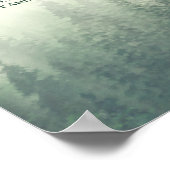 Poster Plan de table de mariage 18 tables Pins verts brum (Coin)