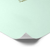 Poster Plan de table de mariage 19 tables vert menthe et  (Coin)