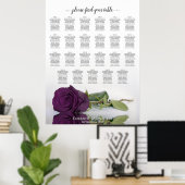 Poster Plan de table de mariage 23 tables Rose pourpre pr (Bureau à domicile)