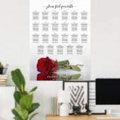 Poster Plan de table de mariage à 23 tables reflétant une (Bureau à domicile)