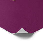 Poster Plan de table de mariage à 26 tables Cassis Violet (Coin)