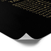 Poster Plan de table de mariage à 9 tables Feuille d'or (Coin)