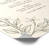 Poster Plan de table de mariage à arche botanique moderne (Coin)