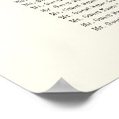 Poster Plan de table de mariage à calligraphie noire élég (Coin)