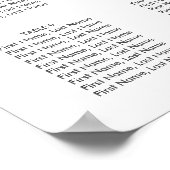 Poster Plan de table de mariage à confettis arc-en-ciel (Coin)