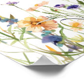 Poster Plan de table de mariage à la fleur sauvage fantai (Coin)