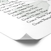 Poster Plan de table de mariage à la verdure d'eucalyptus (Coin)