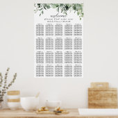 Poster Plan de table de mariage à la verdure d'eucalyptus (Cuisine)