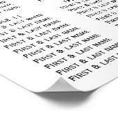 Poster Plan de table de mariage à la verdure Eucalyptus (Coin)