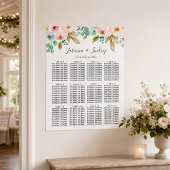 Poster Plan de table de mariage à l'aquarelle pastel