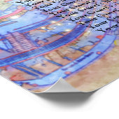 Poster Plan de table de mariage au coucher du soleil sur  (Coin)