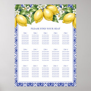 Poster Plan de table de mariage aux citrons d'Amalfi ital