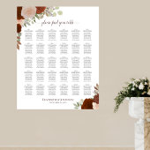 Poster Plan de table de mariage aux roses rustiques d'aut