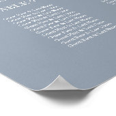Poster Plan de table de mariage avec 12 tables Panneau Bl (Coin)