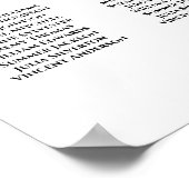 Poster Plan de table de mariage avec 24 tables et Roses (Coin)