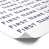 Poster Plan de table de mariage avec corde d'ancre de cœu (Coin)