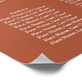 Poster Plan de table de mariage avec guirlandes en terre  (Coin)