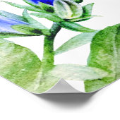 Poster Plan de table de Mariage bleu 1-8 (Coin)