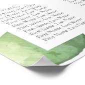 Poster Plan de table de mariage bohème à la eucalyptus (Coin)