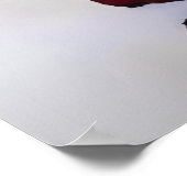 Poster Plan de table de mariage chic bordeaux Rose 28 (Coin)