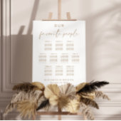 Poster Plan de table de mariage chic or script 10 tables