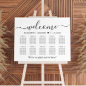 Poster Plan de table de mariage chic pour 10 tables
