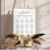 Poster Plan de table de mariage chic pour 12 tables