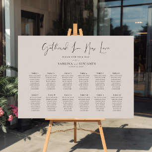 Poster Plan de table de mariage chrétien minimaliste