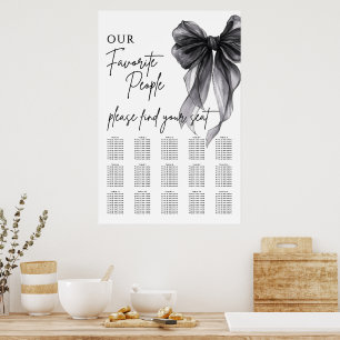 Poster Plan de table de mariage de nos personnes préférée