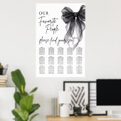 Poster Plan de table de mariage de nos personnes préférée (Bureau à domicile)