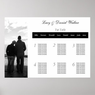 Poster Plan de table de Mariage de photographie personnal