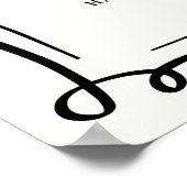 Poster Plan de table de mariage dessiné à la main avec fa (Coin)