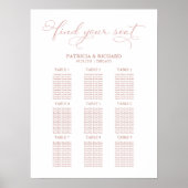 Poster Plan de table de mariage élégant 9 tables (Devant)