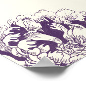 Poster Plan de table de mariage élégant aux fleurs de piv (Coin)