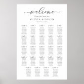 Poster Plan de table de mariage élégant avec 24 tables - (Devant)