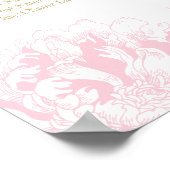 Poster Plan de table de mariage élégant en or rose avec f (Coin)