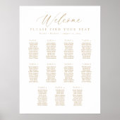 Poster Plan de table de mariage élégant et moderne avec c (Devant)
