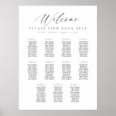 Poster Plan de table de mariage élégant et moderne avec c (Devant)