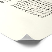 Poster Plan de table de mariage élégant noir calligraphié (Coin)